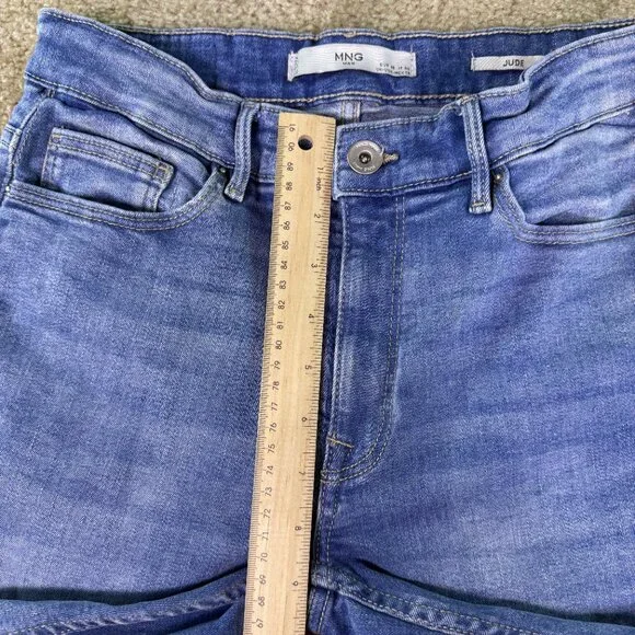 MNG Womens Skinny Jeans Jude Size 28 Blue Denim Mid Rise 28x29.5 E640 - Picture 10 of 13